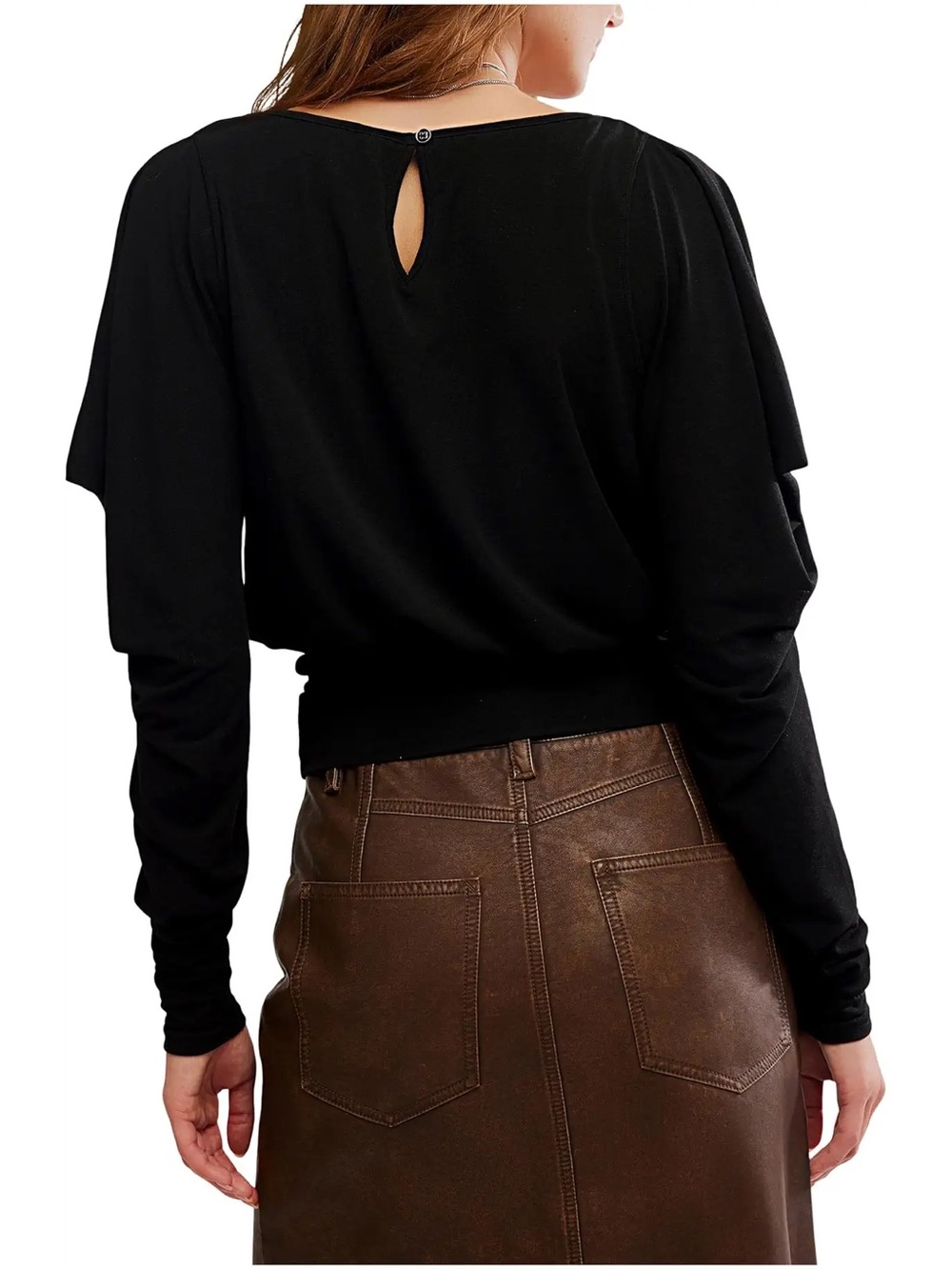 FREE PEOPLE Moxie Long Sleeve / Black XL - Picture 4 of 10